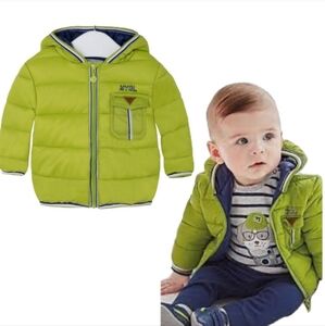 Mayoral Blue Green Newborn 6-9 months Puffer Jacket Silky Soft